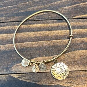 Gold Daisy “Daughter” Charm Bracelet by Alex and Ani